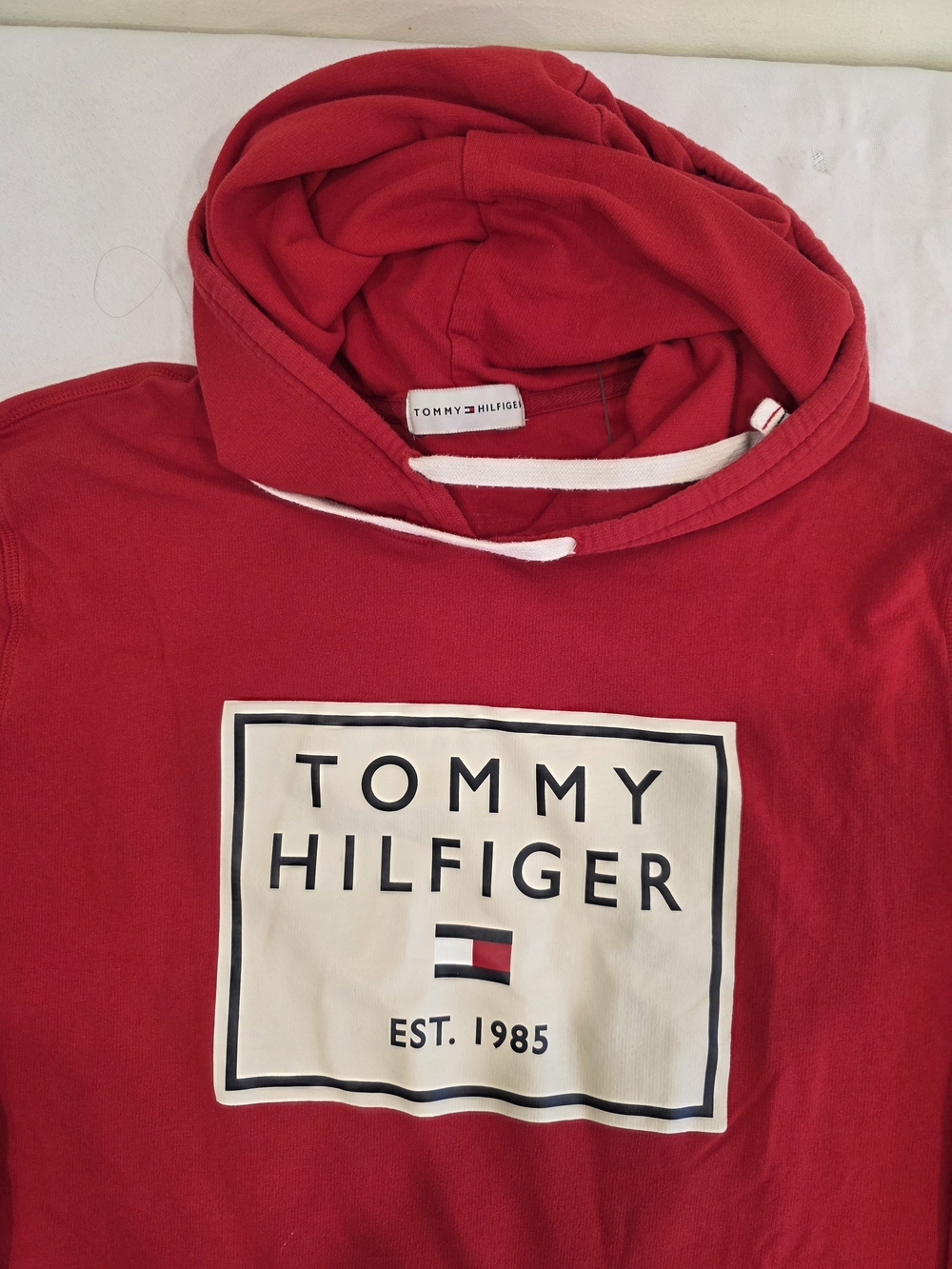 Tommy Hilfiger Men's Red Logo Hoodie